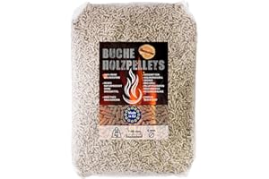 Pellet di legno 15 kg 30 kg Sacco faggio Fumo Legno Fuoco BBQ Griglia Flameup, Peso:30 kg