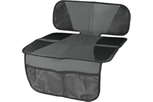 ‎WALSER Walser Kindersitzunterlage, Auto-Sitzschoner Kindersitz, PKW-Sitzauflage rutschfest, Tidy Fred Kindersitz-Unterlage ISOFIX-kompatibel grau/schwarz