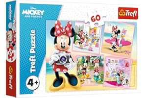 Trefl-60 Pièces pour Les Enfants à partir de 4 Ans Puzzle, 17360, Charmante Minnie Minnie Disney