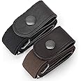 WHIPPY 2 Pack Buckle Free Comfortable Elastic Belt For Wmen Or Men, Buckle-Less No Bulge No Hassle Invisible Belts,Black