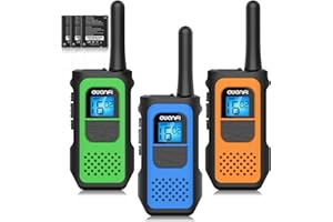 Walkie-talkie, AWANFI Walkie Talkie Ricaricabile, 16 Canali Ricetrasmittenti Portatile per adulti, 2 Way Radio lungo raggio con batteria,Wolki Toki VOX con cavo Tpye C, per Campeggio Escursioni (3pz)