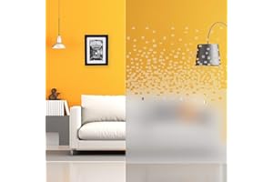 DIMEXACT Pellicola Decorativa Autoadesiva per Finestre con Motivi, Satinato, Fiori, Strisce, Design, Pixel Decrescenti, Larghezza 1,52 m, in Rotolo