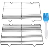 2 Pieces Cake Cooling Rack, Stainless Steel Cake Cooling Rack, Cooling Rack, Rectangular Baking Grate, Roasting, BBQ, Dishwas