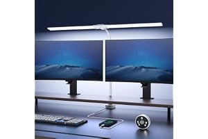 24 W LED-skrivbord med klämma - 1 500 LM 80 cm svan LED-lä med fjärrkontroll, USB-laddningsport för hem och kontor