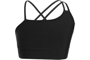TTAO Mädchen Sport BHS Spaghettiträger Crop Tops Unterwäsche Nahtlose Sport BHS Schlaf BHS für Gymnastik Yoga Training gr. 110-164