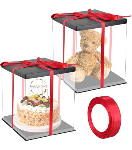 WENPACK Scatola Lettera In Cartone 30,5 Cm Con Coperchio Trasparente - Riempibile Per Dolci, Fiori, Cioccolatini, Pasqualini, Ideale Per Regali Personalizzati