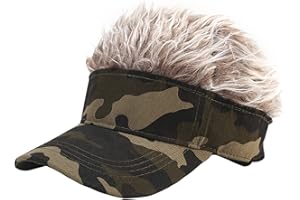 MALAXLX Casquette de Baseball Homme Femme Réglable Casquette Visière avec Perruque Chapeau de Golf Cap Sportive Solaire Cap