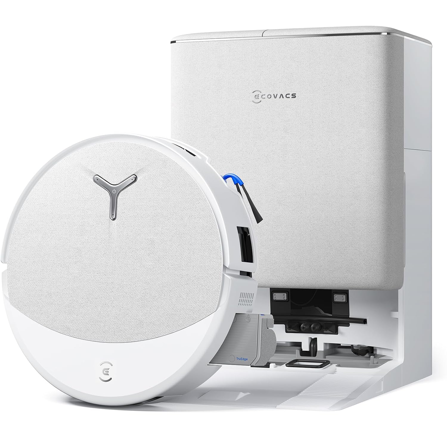 ECOVACS T90 PRO OMNI Robot Aspirapolvere Lavapavimenti OZMO ROLLER 30000Pa | Ricarica PowerBoost, TruEdge 3.0, Erogazione Automatica della Soluzione Detergente, Pulitura Automatica Istantanea, YIKO AI