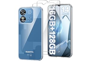 HuiYouMY Handyhülle Kompatibel mit Oukitel C57S/Oukitel C57 Pro Hülle Durchsichtig mit 2 Stück Panzeglas Schutzfolie, Weich Transparent Schutzhülle, Starker Schutz Silikon Case TPU Cover (6.52")