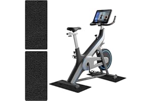 WAPASEZYAR 2 maty podłogowe do fitnessu, 28 x 70 cm, mata ochronna na podłogę do fitnessu, grubość 6 mm, maty antypoślizgowe do siłowni, maty podłogowe do bieżni, orbitreka i trenera rolkowego, 2 sztuki