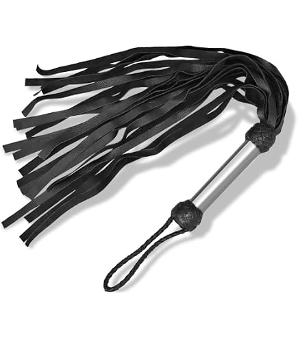 Set De Floggers En Cuir De Vache Véritable - 25 Lanières, Manche En Bois, Neuf Multicolore
