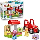 LEGO DUPLO Peppa Pig Trakt&ouml;r ve Pazar 10468 | 2 Yaş ve &Uuml;zeri &Ccedil;ocuklar i&ccedil;in Midilli Pedro ve Peppa Pig Fig&uuml;rleri İ&ccedil;eren Eğitic