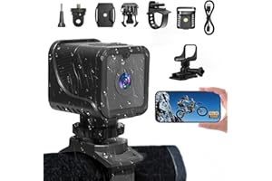 NinjaCam 1080P Mini Action Cam, 120° Wide Angle Sports Camera, WiFi Action Cameras, Helmet Camera, Bike, Action Camera with Loop Recording, Waterproof Action Camera for Everyday Use
