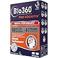 Natures Aid Bio360 Pro-Cognitiv Probiotic 10 Billion Live Bacteria CFU - Supports Brain Health and Mental Performance - High Strength - Vegan, Gluten Free, Non-GMO - 60 Capsules