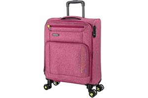 JASLEN - Maletas De Viaje Cabina 55X40X20 Material EVA ligero, Trolley Con Ruedas Maleta De Mano Para Avion Maleta Cabina Equipaje Para Viajes Cortos. Candado de Combinación compatible Ryanair, Fucsia