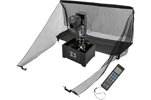YUNRUX 100 boll automatisk pingpong robot - bordtennismaskin med nät och fjärrkontroll - 10 programmerbara lägen 35-90 bollar/min