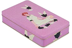 NOTIQUE Scatola di latta con coperchio, stile nostalgico, per biscotti, per piccoli oggetti, collezione Herbarium (colone)