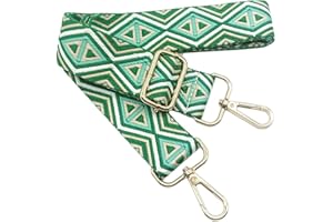 KERIOCUSI Tracolla Regolabile Colorata per Borse Donna Beige Verde, 80-130cm Cinghia della Borsa con Gold Moschettone, Durevole per Crossbody Borsa, Chitarra, Borse Moderne Accessori, 3.8cm, 1215