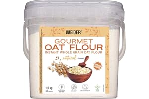 Weider Gourmet Oat Flour. Wholemeal Oatmeal. Protein Source with Low Sugar Content. Neutral Flavor (1.9 kg)