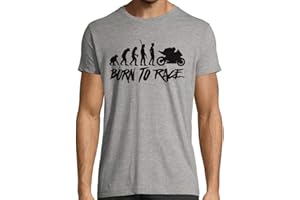 Motard Français T-Shirt Moto Gris Born to Race