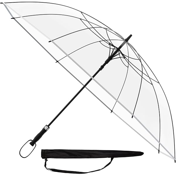 Lot 2 Parapluies Transparents XXL Automatiques - Grand Parapluie Coupe-Vent Mariage 150cm Diamètre