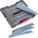 Bosch Professional 15tlg. Säbelsägeblatt Wood and Metal Set (für Holz und Metall, Toughbox, Zubehör Säbelsäge), Schwarz , 15 