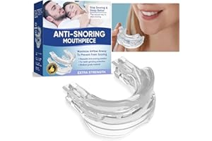 Anogol Snoring Aids for Men, Anti Snoring Devices, Stop Snoring Mouthpiece, Stop Snoring Solution for Men, Prevent Bruxism & Snore, 1 Count, Blue