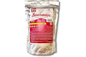 SUCRALIN DE SUCRALOSE SUCRALIN® - Edulcorante Sucralosa Granulado 1 Kg | Especial Formato Ahorro XL | 100% Natural | Apto para Cocinar y Hornear | 0% calorías | Sustituto de azúcar |
