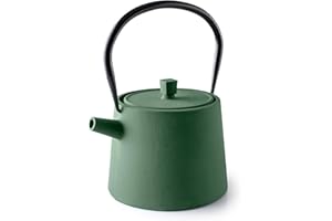 IBILI - Théière en fonte Yame, 1,2 litre, intérieur émaillé, convient pour induction, Vert