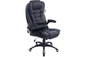 Cherry Tree Furniture Executive Recline Extra Padded Office Chair (Black PU Leather)