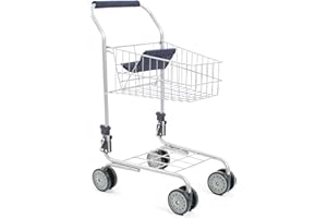 Bayer Chic 2000 Panier de Courses en métal 760 50 avec siège de poupée intégré, Excellent ajout au Magasin