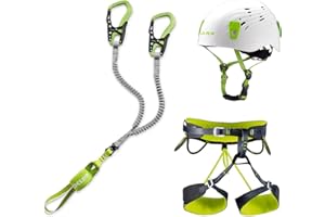 Edelrid Klettersteigset Cable Comfort 6.0 + Klettergurt Camp Größe L + Helm Camp Titan White 48-56cm