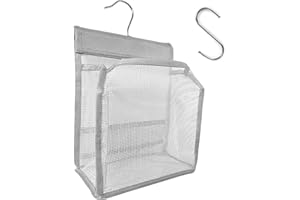 KIAYOO Bolsas para Pinzas,Bolsa de Almacenamiento Cesta para Pinzas Bolsa de Baño para Lavandería Baño Balcón Uso Interior y Exterior,Gris