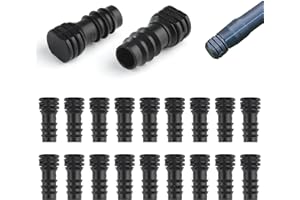 OIHCAZ 20Pieces Barbed Connector Plug, 13mm Hose Pipe End Stop Garden Barbed Connector 1/2 Inch (16mm) Hose Connectors End Plug for Garden Agricultural Irrigation System(Black)