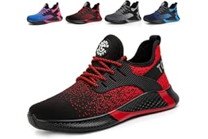 AONETIGER Scarpe Antinfortunistica Uomo Donna Antinfortunistiche Leggero Scarpe da Lavoro con Punta in Acciaio Protettive Sportive Antiscivolo Traspiranti Estive