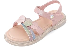 MASOCIO Sandalen Mädchen Offene Zehen Klettverschluss Kinder Mädchen Sommerschuhe 27-35 EU