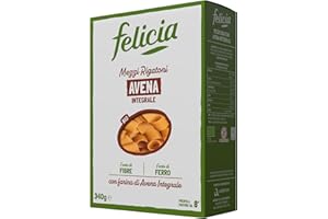 Felicia Mezzi Rigatoni con Avena Integrale Pasta Biologica, Confezione da 340 g
