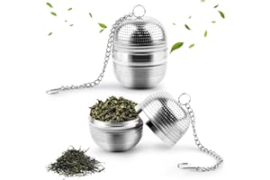 NVIYAM Infusore per Tisane,2 Pezzi Infusore Tè,Infusore Tisane e Te a Forma di Palla,Filtro Te Infusione de Te Acciaio Inossidabile 304,può essere utilizzato per Teiera,Tazza di tè,Cucina cucina