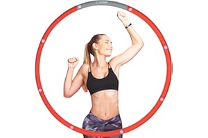‎FITLEAP Fitleap Hula Hoop Fitness und Massage, Hula Hoop Reifen für Erwachsene und Kinder, 8 Segmente Abnehmbarer Hula Hoop Reifen