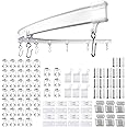 Gaahing Flexible Ceiling Curtain Track | 16.4 ft (5 m) Curved Curtain Rail with Mute Rollers | Bendable Mount for Shower Bay Window RV Room Divider