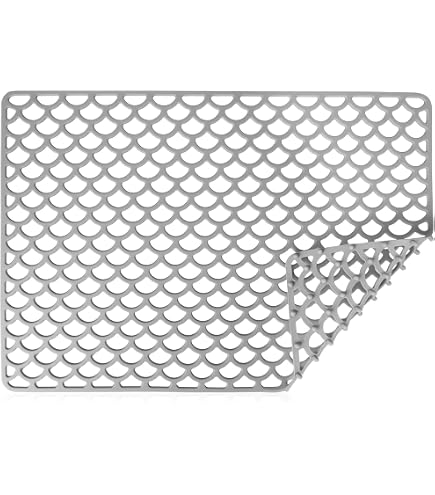 Tappetino In Silicone Per Lavello Cucina 46x31,7 Cm – Antiscivolo, Resistente Al Calore Fino A 260°C, Riduce Rumore E Protegge Le Stoviglie (Bianco)