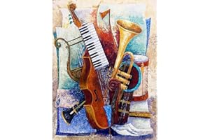 YSCOLOR Diamond Painting Kit De Diamant Peinture 5D Pour Adulte, Perceuse Complète, Diamant, Strass, Broderie, Artisanat, Instrument De Musique 30x40cm