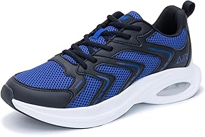 GOOBON Mens Air Running Shoes Comfortable Lightweight Sports Walking Jogging Leather Athletic Sneakers - Szie 6-12 UK