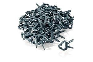 com-four® 60 x Small Plant Clips, Trellis for Securing Plants, Plant Clips for Tarpaulins, Trellis Cages for Tomatoes, Rose Clips, Green Plant Clips (60 Pieces, 4 x 2.5 cm)