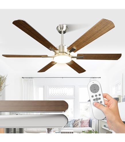 Sofucor Plafondventilator met licht, 132 cm, dimbaar, led
