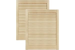 DecoMeister Mobili Porta Lamella Porte Pino Mobili Anteriore Pino Non Trattato Armadio Porta Armadio Aperto Lamelle 594x720 mm Confezione da 2 pezzi in legno massiccio a venatura naturale