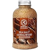 Badesalz Sandelholz 600g - Meersalz mit 100% Natürlichen Sandelholz und Zimtöl - Besten für Guten Schlaf - Stressabbau…