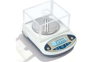 CGOLDENWALL Lab Digital Scales 0.01g Precision Analytical Electronic Balance Jewelry Scales Kitchen Weighing Scale Calibrated & Ready to Read (2000g, 0.01g)