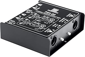 Pronomic PDI-20 DI-Box passive stéréo - Plage de fréquences : 15 Hz - 30 kHz - Commutateur stéréo/mono - Commutateur pad - Ground-Lift - noir