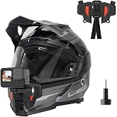 TELESIN Motosiklet Kaskı GoPro Hero 11, 10, 9, 8, 7, 6, Insta360 X3, ONE X2, ONE X, ONE X, DJI OSMO Aksiyon, Kaymaz Silikon, 